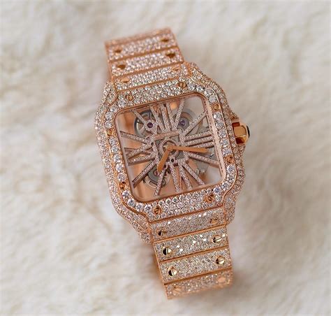 cartier rose gold mens watch|cartier rose gold skeleton.